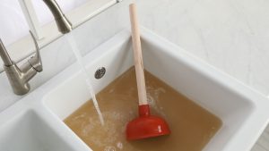 Bathroom sink drain blockage