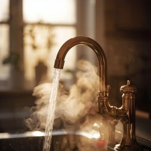 why hot water spout gets smaller